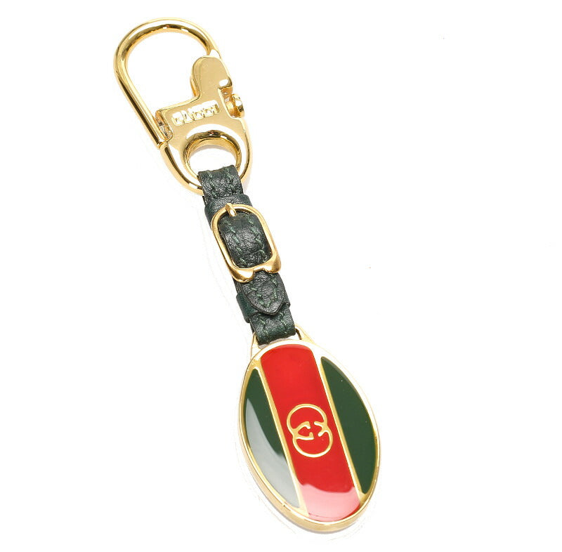 グッチ シェリーライン ゴールド メッキ キーホルダー レディース GUCCI 中古