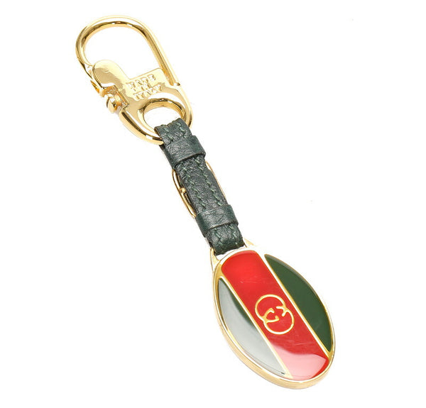 グッチ シェリーライン ゴールド メッキ キーホルダー レディース GUCCI 中古