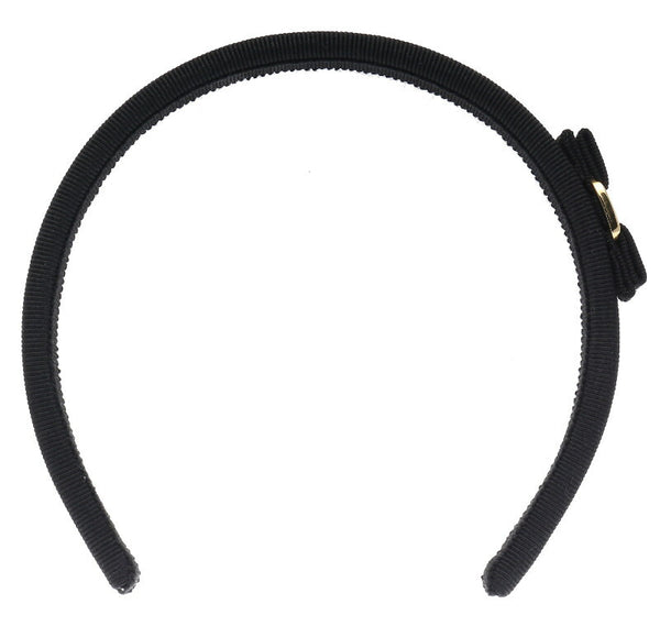 サルヴァトーレフェラガモ ヴァラ ブラック 黒 コットン ヘアアクセサリー カチューシャ レディース Salvatore Ferragamo 中古