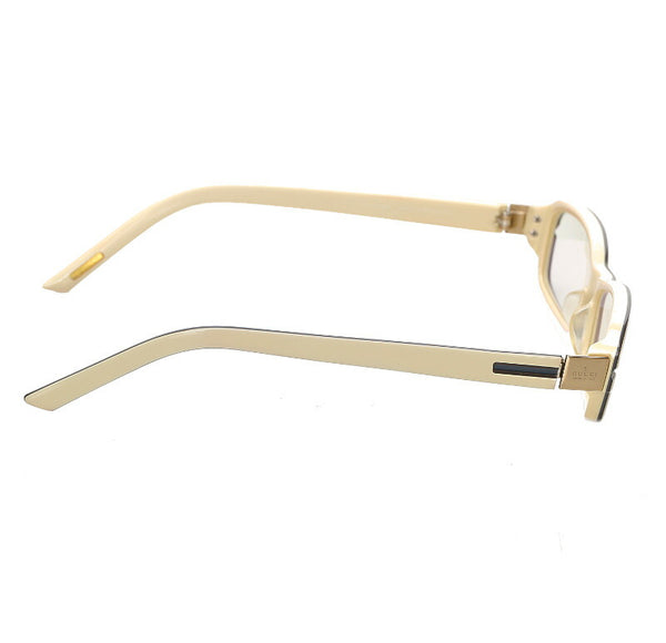 グッチ ホワイト ブルー プラスチック サングラス ユニセックス GUCCI 中古