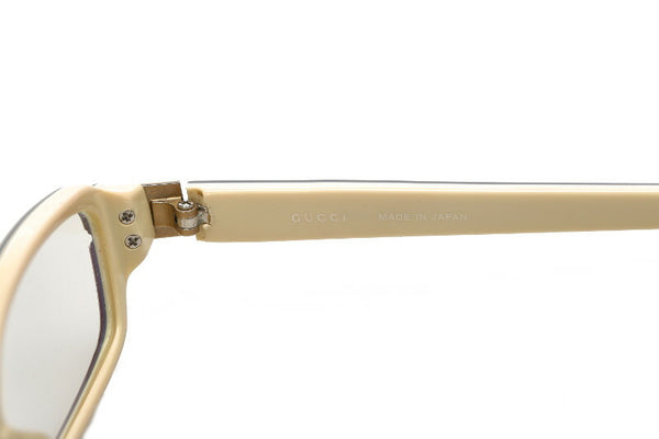 グッチ ホワイト ブルー プラスチック サングラス ユニセックス GUCCI 中古