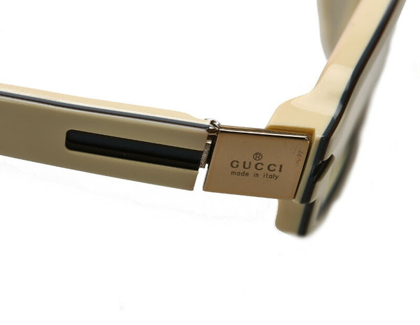 グッチ ホワイト ブルー プラスチック サングラス ユニセックス GUCCI 中古