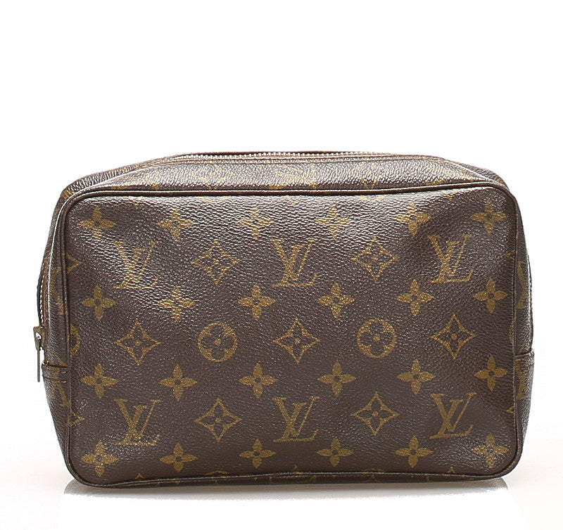 ルイ ヴィトン モノグラム トゥルーストワレット M47524 ブラウン 茶 PVC レザー アクセサリーポーチ レディース LOUIS VUITTON 中古