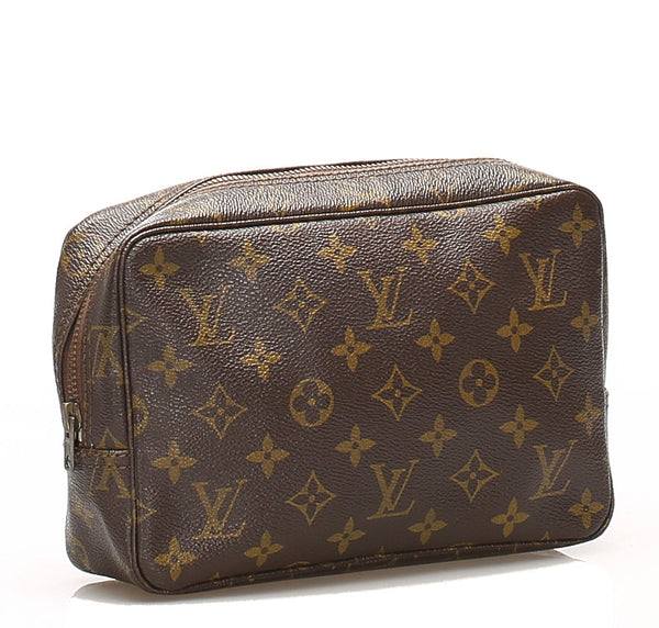 ルイ ヴィトン モノグラム トゥルーストワレット M47524 ブラウン 茶 PVC レザー アクセサリーポーチ レディース LOUIS VUITTON 中古