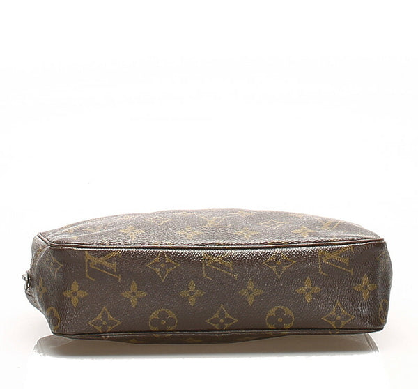 ルイ ヴィトン モノグラム トゥルーストワレット M47524 ブラウン 茶 PVC レザー アクセサリーポーチ レディース LOUIS VUITTON 中古