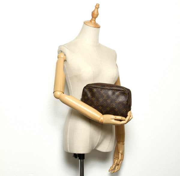 ルイ ヴィトン モノグラム トゥルーストワレット M47524 ブラウン 茶 PVC レザー アクセサリーポーチ レディース LOUIS VUITTON 中古