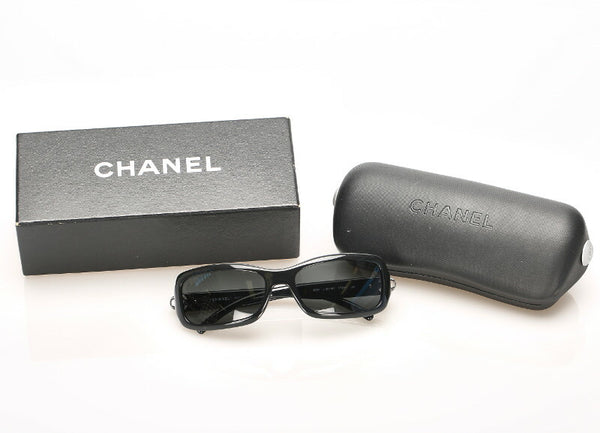 シャネル ココマーク 6024 ブラック 黒 プラスチック サングラス ユニセックス CHANEL 中古