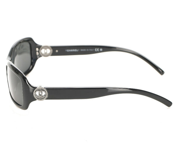 シャネル ココマーク 6024 ブラック 黒 プラスチック サングラス ユニセックス CHANEL 中古