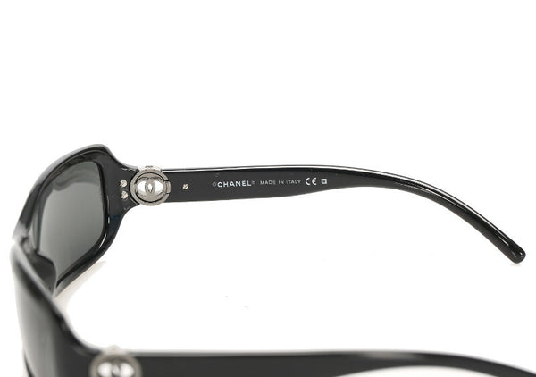 シャネル ココマーク 6024 ブラック 黒 プラスチック サングラス ユニセックス CHANEL 中古