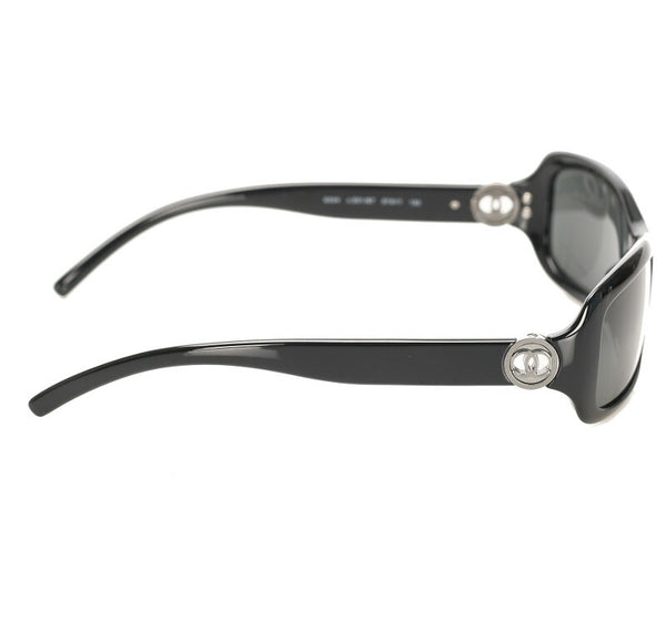 シャネル ココマーク 6024 ブラック 黒 プラスチック サングラス ユニセックス CHANEL 中古