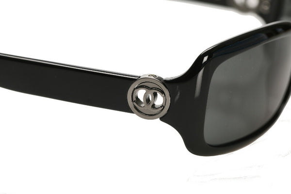 シャネル ココマーク 6024 ブラック 黒 プラスチック サングラス ユニセックス CHANEL 中古