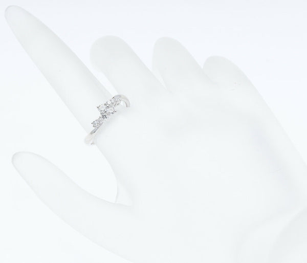 Pt900 プラチナ ダイヤ0.32ct リング 指輪 レディース 12号 中古