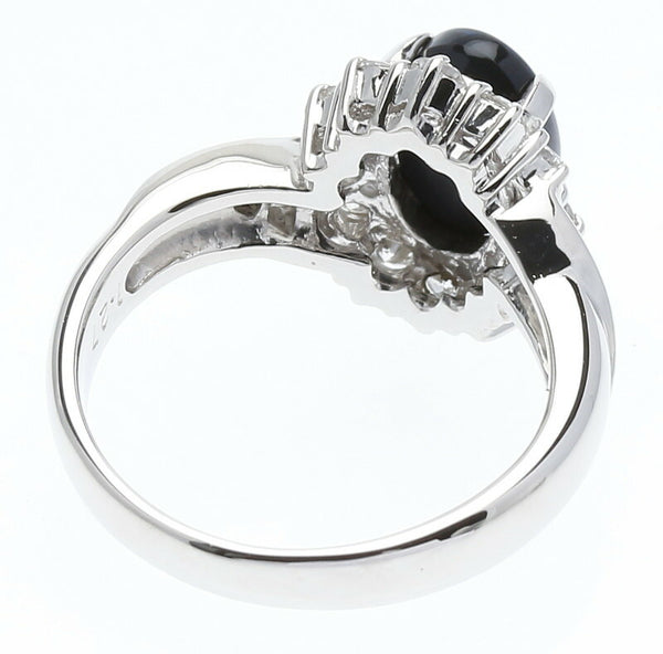 Pt900 プラチナ ブラックオパール1.27ct ダイヤ0.63ct リング 指輪 レディース 10.5号 中古