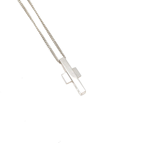 グッチ SV925 シルバー クロス ネックレス レディース GUCCI 中古