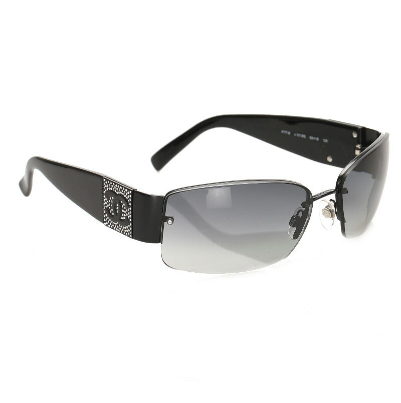 シャネル 4117-B ブラック 黒 プラスチック サングラス ユニセックス CHANEL 中古