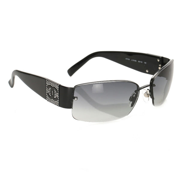 シャネル 4117-B ブラック 黒 プラスチック サングラス ユニセックス CHANEL 中古