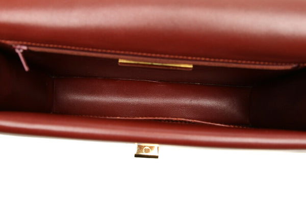 カルティエ マスト ボルドー レザー ショルダーバッグ レディース CARTIER 中古