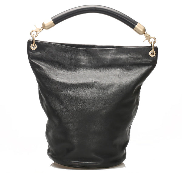 シャネル ココマーク ブラック ラムスキン ハンドバッグ レディース CHANEL 中古