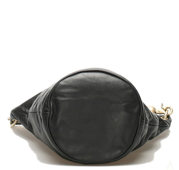 シャネル ココマーク ブラック ラムスキン ハンドバッグ レディース CHANEL 中古