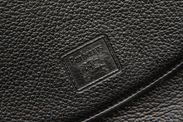 バーバリー ブラック  レザー ショルダーバッグ レディース BURBERRY 中古