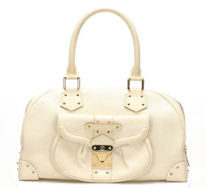 ルイ ヴィトン スハリ シュペールブ M91891 ブロン アイボリー レザー ハンドバッグ レディース LOUIS VUITTON 中古