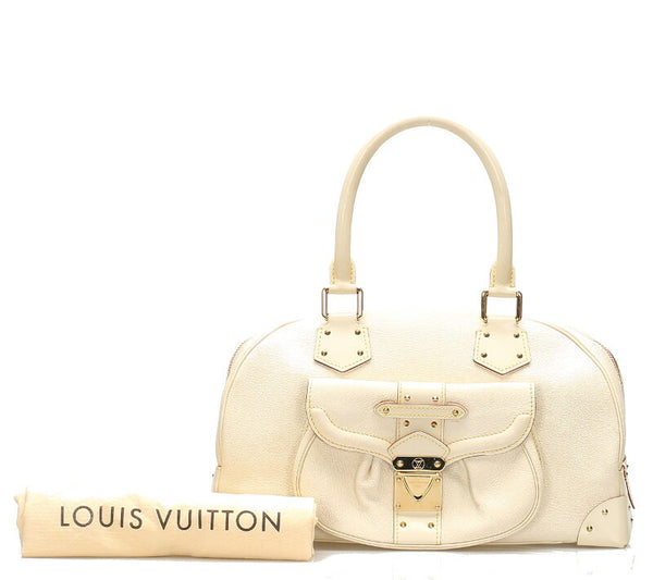 ルイ ヴィトン スハリ シュペールブ M91891 ブロン アイボリー レザー ハンドバッグ レディース LOUIS VUITTON 中古
