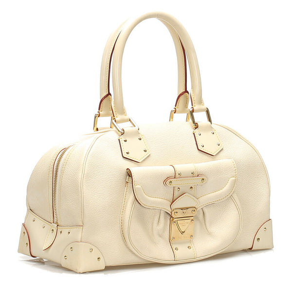 ルイ ヴィトン スハリ シュペールブ M91891 ブロン アイボリー レザー ハンドバッグ レディース LOUIS VUITTON 中古