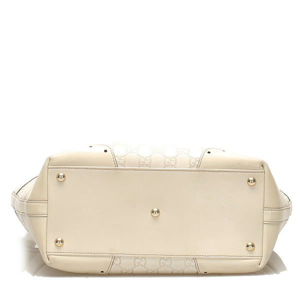 グッチ グッチシマ 145998 アイボリー レザー トートバッグ レディース GUCCI 中古