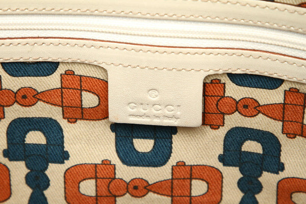 グッチ グッチシマ 145998 アイボリー レザー トートバッグ レディース GUCCI 中古