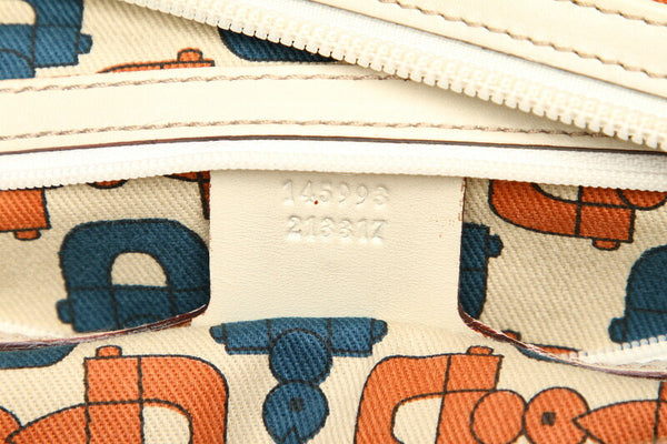 グッチ グッチシマ 145998 アイボリー レザー トートバッグ レディース GUCCI 中古