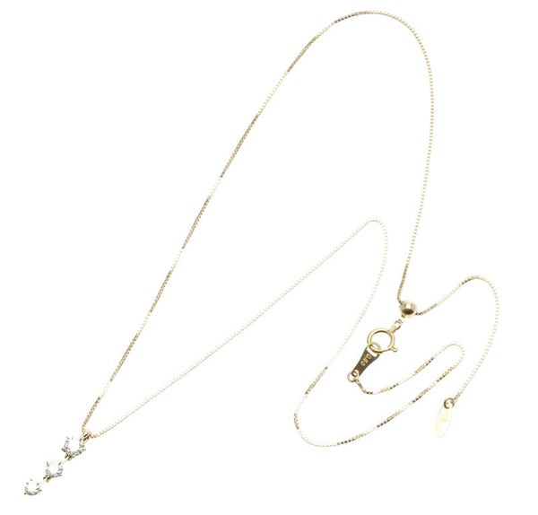 タサキ K18YG イエローゴールド ダイヤ 計0.5ct ネックレス レディース TASAKI 中古