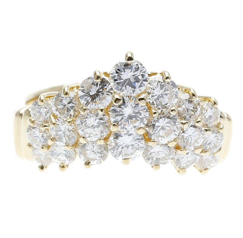 K18YG イエローゴールド ダイヤ1.57ct リング 指輪 レディース 10号 中古