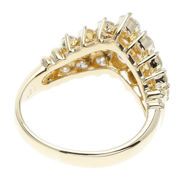 K18YG イエローゴールド ダイヤ1.57ct リング 指輪 レディース 10号 中古