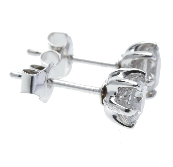 Pt900 プラチナ Pt850 プラチナ ダイヤ0.529ct ダイヤ0.511ct 1粒 ピアス レディース 中古