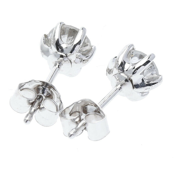 Pt900 プラチナ Pt850 プラチナ ダイヤ0.529ct ダイヤ0.511ct 1粒 ピアス レディース 中古