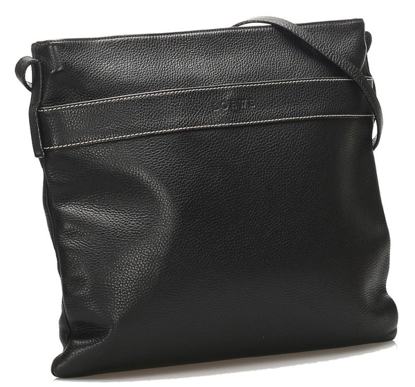 ロエベ ブラック レザー 斜め掛け ショルダーバッグ レディース LOEWE 【中古】