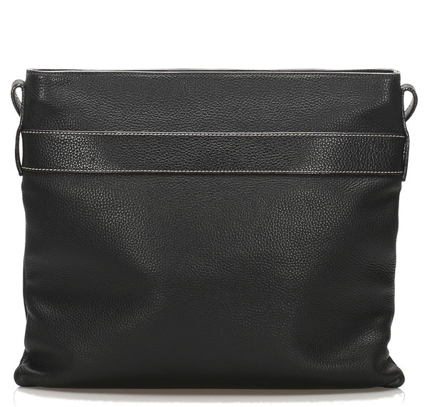 ロエベ ブラック レザー 斜め掛け ショルダーバッグ レディース LOEWE 【中古】