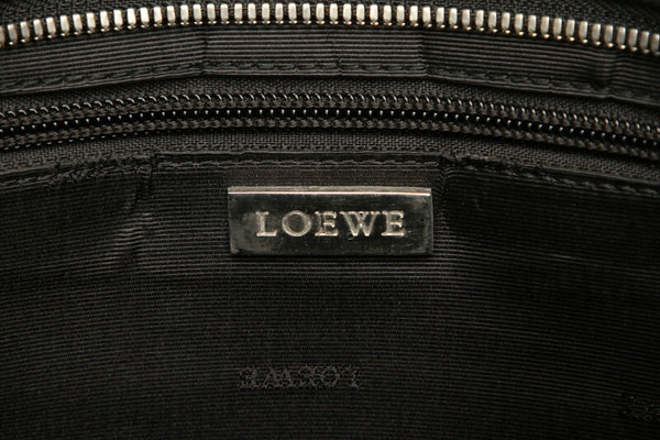 ロエベ ブラック レザー 斜め掛け ショルダーバッグ レディース LOEWE 【中古】