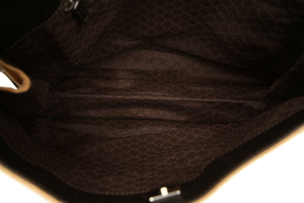 グッチ シェリーライン ウェビングライン 001 4321 ベージュ ブラウン  キャンバス レザー ショルダーバッグ レディース GUCCI 中古