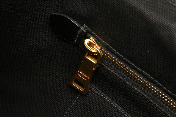 プラダ カナパ オレンジ ホワイト ブラック キャンバス ハンドバッグ レディース PRADA 中古