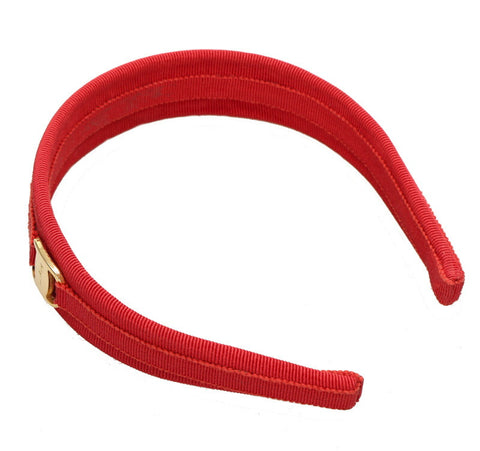 サルヴァトーレフェラガモ ヴァラ レッド コットン ヘアアクセサリー カチューシャ レディース Salvatore Ferragamo 中古