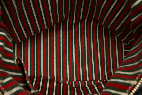 グッチ GG キャンバス 182492 ブラック  キャンバス レザー トートバッグ レディース GUCCI 中古