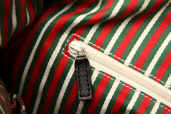 グッチ GG キャンバス 182492 ブラック  キャンバス レザー トートバッグ レディース GUCCI 中古