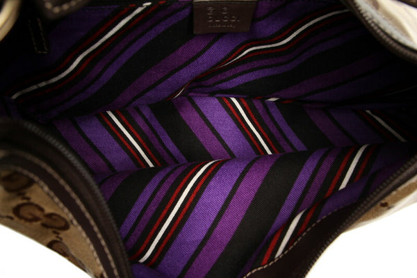 グッチ GGクリスタル 257297 ブラウン 茶 PVC レザー ショルダーバッグ レディース GUCCI 中古