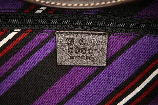 グッチ GGクリスタル 257297 ブラウン 茶 PVC レザー ショルダーバッグ レディース GUCCI 中古