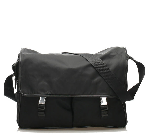 プラダ ブラック 黒 ナイロン ショルダーバッグ レディース PRADA 【中古】
