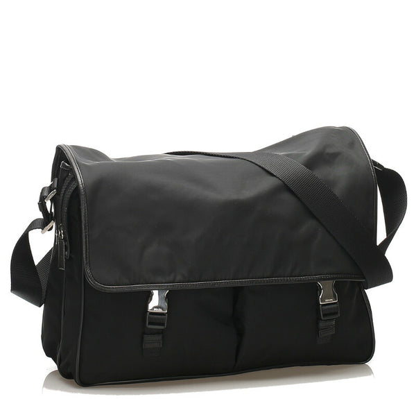 プラダ ブラック 黒 ナイロン ショルダーバッグ レディース PRADA 【中古】