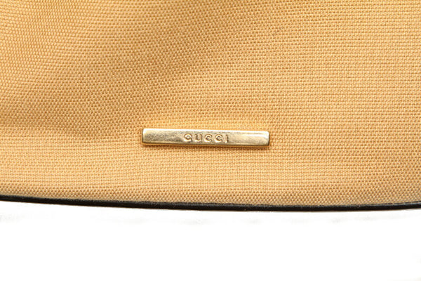 グッチ シェリー 2404 ベージュ キャンバス レザー ショルダーバッグ レディース GUCCI 中古