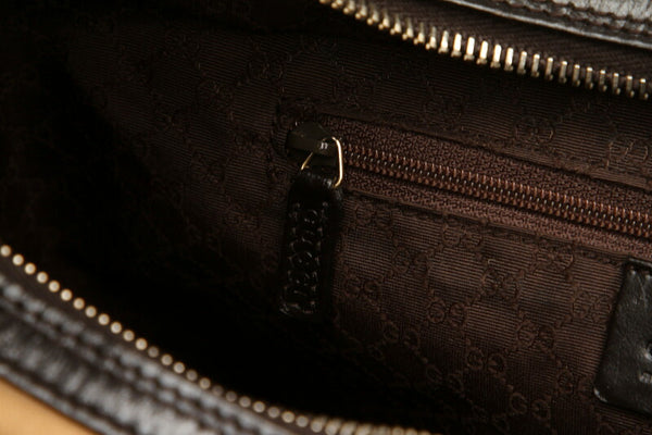 グッチ シェリー 2404 ベージュ キャンバス レザー ショルダーバッグ レディース GUCCI 中古