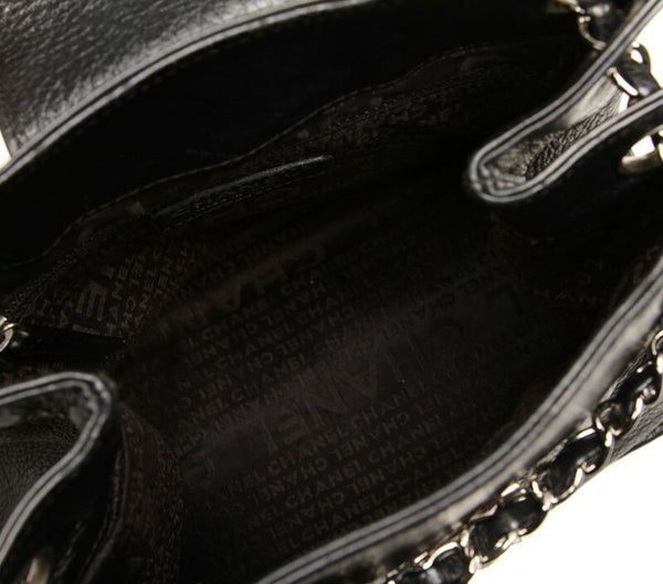 シャネル チェーン ブラック  レザー ショルダーバッグ レディース CHANEL 中古
